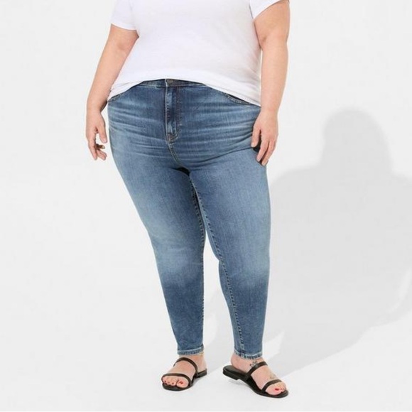 Torrid MidFit Super Skinny Stretch High-Rise Jeans Size 16 Tall Plus Size - Picture 1 of 11